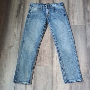 True Luck Jeans Classic Light Blue Men's Straight Jeans 30 X 32